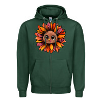 Sports Green turkey sunflower bbs Zipper Hoodie - BundleAndBundleShop