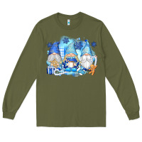 Army Green snowman gnome Long Sleeve Tee - texasbilliewilder
