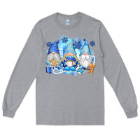Heather Grey snowman gnome Long Sleeve Tee - texasbilliewilder