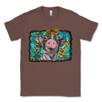Chestnut baby pig with leopard background Classic Tee - BarkalooDesign