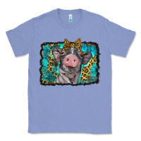 Colony Blue baby pig with leopard background Classic Tee - BarkalooDesign