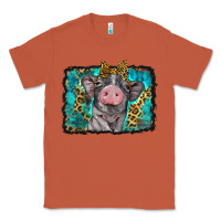 Copper baby pig with leopard background Classic Tee - BarkalooDesign