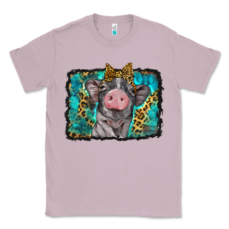Baby Pig With Leopard Background Classic Tee by BarkalooDesign | Teevron