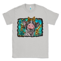 Moon Dust baby pig with leopard background Classic Tee - BarkalooDesign