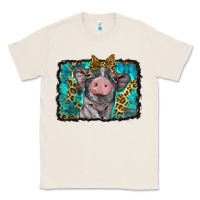 Natural baby pig with leopard background Classic Tee - BarkalooDesign
