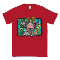 Red baby pig with leopard background Classic Tee - BarkalooDesign