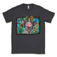 Smoke baby pig with leopard background Classic Tee - BarkalooDesign