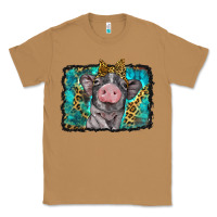 Toasted Coconut baby pig with leopard background Classic Tee - BarkalooDesign