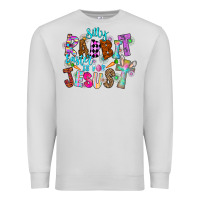Dove Grey Silly Rabbit Easter Is For Jesus Premium Sweatshirt - CowhideDigitalArt