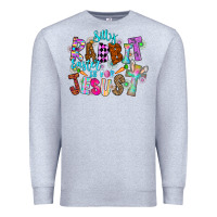 Heather Grey Silly Rabbit Easter Is For Jesus Premium Sweatshirt - CowhideDigitalArt