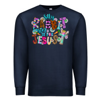 Navy Silly Rabbit Easter Is For Jesus Premium Sweatshirt - CowhideDigitalArt