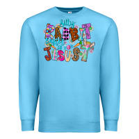 Ocean Blue Silly Rabbit Easter Is For Jesus Premium Sweatshirt - CowhideDigitalArt