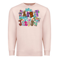 Pale Pink Silly Rabbit Easter Is For Jesus Premium Sweatshirt - CowhideDigitalArt
