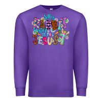 Purple Silly Rabbit Easter Is For Jesus Premium Sweatshirt - CowhideDigitalArt
