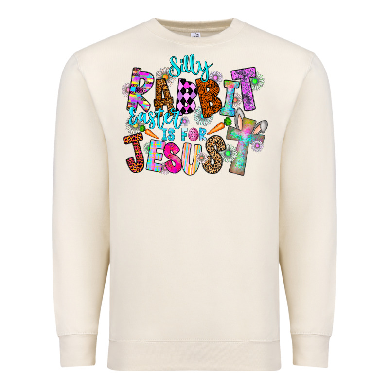 Silly Rabbit Easter Is For Jesus Premium Sweatshirt by CowhideDigitalArt | Teevron