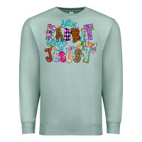 Seafoam Silly Rabbit Easter Is For Jesus Premium Sweatshirt - CowhideDigitalArt
