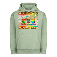 Pigment Oil Green hello summer ice coffee Urban Hoodie - Artiststas