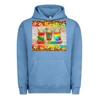 Pigment Pebble Blue hello summer ice coffee Urban Hoodie - Artiststas