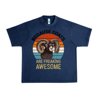 Navy Because Goats Are Freaking Awesome Urban Heavy Tee - Bettercallsaul