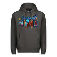Charcoal Heather American mama 4th of july Premium Hoodie - FaDigitalArtStudio