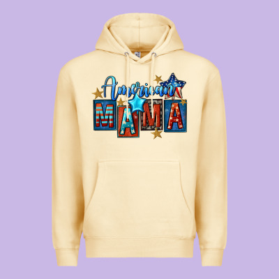 American Mama 4th Of July Premium Hoodie Designed By Fadigitalartstudio
