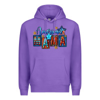 Purple American mama 4th of july Premium Hoodie - FaDigitalArtStudio