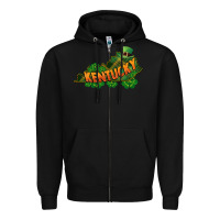 Black Kentucky map St. Patrick's Day Zipper Hoodie - FaDigitalArtStudio