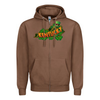 Chestnut Kentucky map St. Patrick's Day Zipper Hoodie - FaDigitalArtStudio