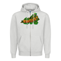 Dove Grey Kentucky map St. Patrick's Day Zipper Hoodie - FaDigitalArtStudio