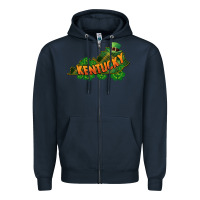 Navy Kentucky map St. Patrick's Day Zipper Hoodie - FaDigitalArtStudio