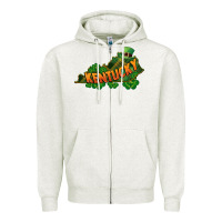 Oatmeal Heather Kentucky map St. Patrick's Day Zipper Hoodie - FaDigitalArtStudio