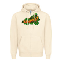 Sandshell Kentucky map St. Patrick's Day Zipper Hoodie - FaDigitalArtStudio