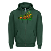 Sports Green Kentucky map St. Patrick's Day Zipper Hoodie - FaDigitalArtStudio