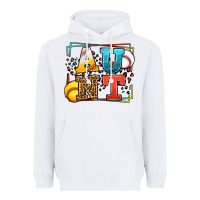 White Baseball and Softball aunt leopard frame Heavyweight Hoodie - LillyAllenDesigns
