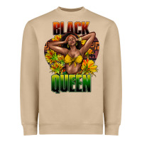 Mushroom Black queen afro Heavyweight Sweatshirt - HowdyJamesFarm