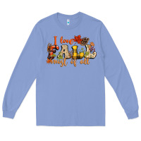 Colony Blue I love Fall most of Fall Long Sleeve Tee - NancyCooperArtShop