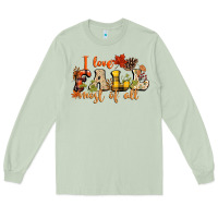 Matcha I love Fall most of Fall Long Sleeve Tee - NancyCooperArtShop