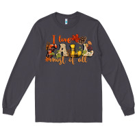 Smoke I love Fall most of Fall Long Sleeve Tee - NancyCooperArtShop