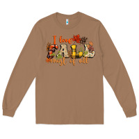 Toasted Coconut I love Fall most of Fall Long Sleeve Tee - NancyCooperArtShop