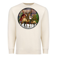 Sandshell elk buck deer christmas Premium Sweatshirt - LillyAllenDesigns