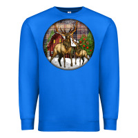 True Royal elk buck deer christmas Premium Sweatshirt - LillyAllenDesigns
