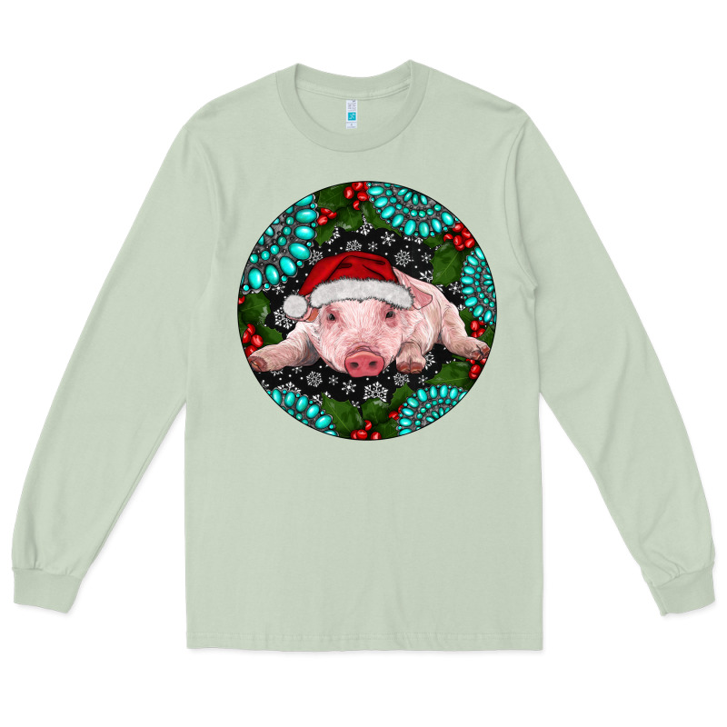 Baby Pig Christmas Long Sleeve Tee by RanaPortraitStore | Teevron