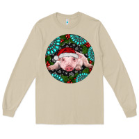 Mushroom Baby Pig Christmas Long Sleeve Tee - RanaPortraitStore