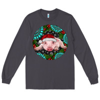 Smoke Baby Pig Christmas Long Sleeve Tee - RanaPortraitStore