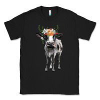 Black holstein cow floral wreath Classic Tee - BarkalooDesign