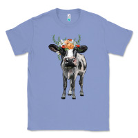 Colony Blue holstein cow floral wreath Classic Tee - BarkalooDesign