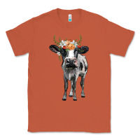 Copper holstein cow floral wreath Classic Tee - BarkalooDesign