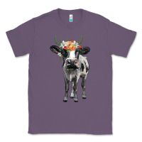 Lavender holstein cow floral wreath Classic Tee - BarkalooDesign