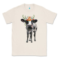 Natural holstein cow floral wreath Classic Tee - BarkalooDesign