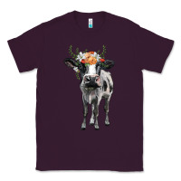 Plum holstein cow floral wreath Classic Tee - BarkalooDesign